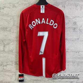 Ретро футболка MANCHESTER UNITED 07/08 с длин. рукавом, RONALDO 7