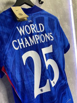 Чемпионская Футболка CHELSEA 25/26, домашняя | Игровая версия Dri-Fit ADV с патчем ЧМ