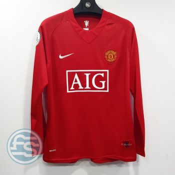 Ретро футболка MANCHESTER UNITED 07/08 красная с длинным рукавом